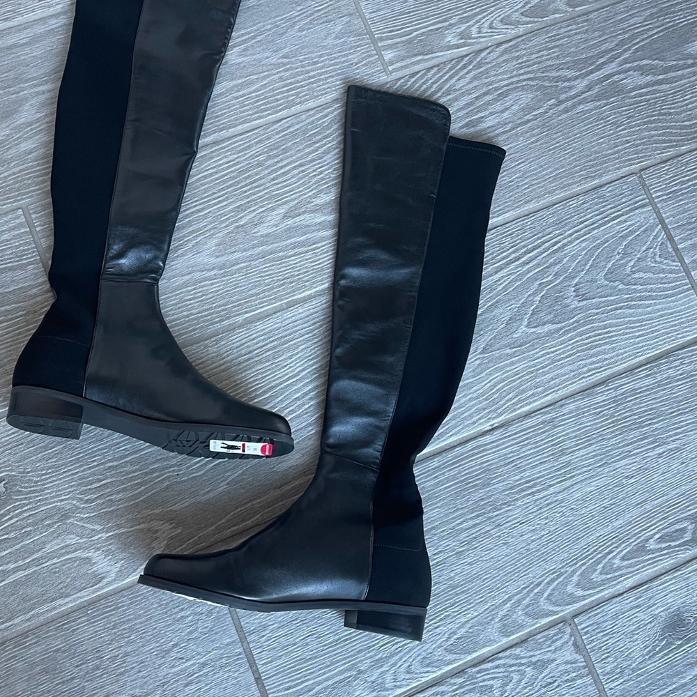 ❌SOLD❌🎉2X Host Pick🎉🎉 Stuart Weitzman 5050 Mixed Media Leather Tall Knee - Picture 5 of 15